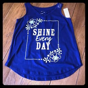 NWT Girls pretty blue tank/tunic Justice, size 12